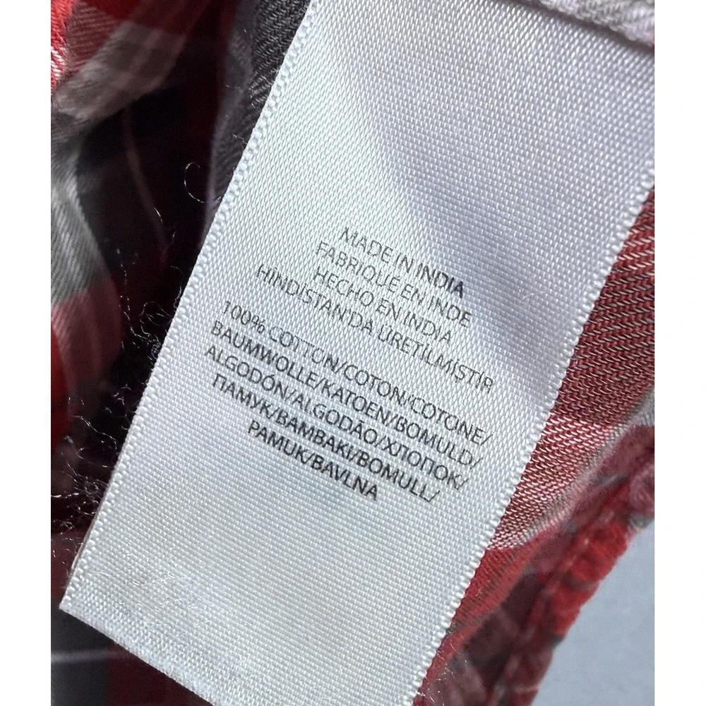Polo Ralph Lauren Slim Fit Flannel Shirt Mens L Madras Plaid Cabincore Woodsy
